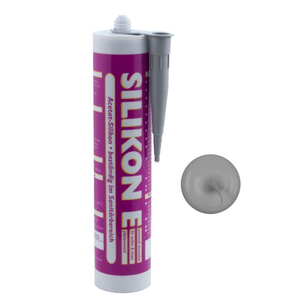 310ml gray Silicone Sealant - Universal for Sanitary Applications: Bath, Shower, Kitchen, Joints, Windows, Indoor &amp; Outdoor